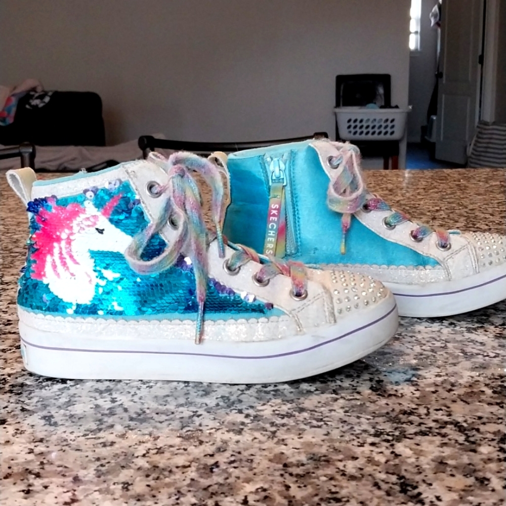 Girls Unicorn Sketchers Like New